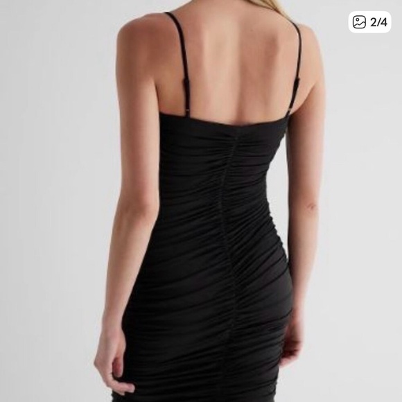 Express Body Contour Ruched Dress Small - Picture 2 of 5
